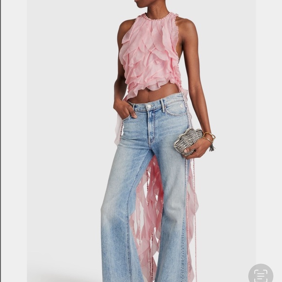 Zimmermann Ruffled Pink Blouse